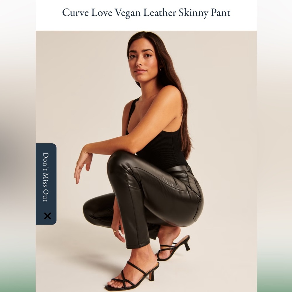 Abercrombie Vegan Leather Curve Love Pants